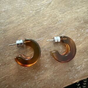 Machete Acetate Hoops — Brown